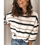 Hot Selling Striped Casual Knit Women's Sweaters 2020 1 buyer