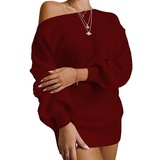 wholesale hot sale OEM Fashion Casual Women Lady Plus Size Knitted dress sexy off shoulder sweaters