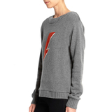 Ladies Intarsia Knitting Gray Cashmere Sweater Custom Design Sweater 2 buyers